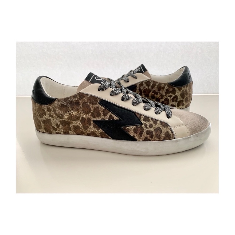 Sam Edelman Areson Leopard - Print Sneakers Sz 6